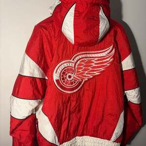Vintage 90s Detroit Red Wings NHL Half-Zip ProPlayerPullover Jacket
